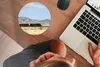 MuchoWow® Mauspad Mousepad Ein roter Zug in der Wüste 20x20 Produktbild-Vorschau 3