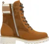 A side view of a brown lace-up boot with a zipper. Produktbild-Vorschau