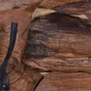A close-up of a wooden panel with a black hook attached. Produktbild-Vorschau