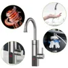 Collage of images showing a kitchen faucet with various features and details. Podgląd zdjęcia produktu
