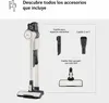 Image shows a vacuum cleaner and its accessories with text descriptions. Anteprima dell’immagine prodotto