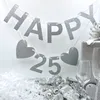 Oblique Unique Happy 25 Girlande Banner Geburtstag Jubiläum Produktbild-Vorschau 3