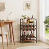 iropro Weinregal 4 Etagen klein Flaschenregal für 8 Produktbild-Vorschau 3