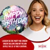 Folienballon Happy Birthday Blume 45cm Helium Party Deko Produktbild-Vorschau 3