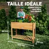 Casaria® Jardinière surélevée en Bois d'Acacia FSC® - Carré Voir les images du produit 5