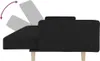 CLORIS Schlafsofa 2-Sitzer - mit 2 Kissen - Schwarz Stoff - Produktbild-Vorschau 7