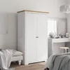 vidaXL Šatní skříň BODO bílá a hnědá 99x53,5x173 cm Náhled obrázku produktu 2