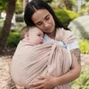 BOBA Ring Sling Dětský nosič/šátek z lnu, pudrově růžová Náhled obrázku produktu 1