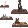 A collage of four dog beds of different sizes, each with a dog on it, labeled with sizes M, XXL, L, and XL. Náhled obrázku produktu