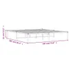 vidaXL Rama łóżka metalowa czarna 180x200 cm Podgląd zdjęcia produktu 7