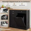 Meuble de rangement COSTWAY pour poubelles de 40 litres, Voir les images du produit 4