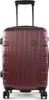 A burgundy suitcase with wheels and a retractable handle. Produktbild-Vorschau