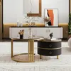 MODFU Set de Tables Bassses 2 Pièces - Plateau Verre, Métal Voir les images du produit 2