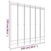 Möbel 6-tlg. Paravent Braun 200x220 cm Stoff - Paravents Produktbild-Vorschau 8