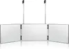 A three-panel folding mirror suspended by two silver poles against a white background. Podgląd zdjęcia produktu