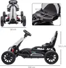 HOMCOM Elektryczny gokart dla dzieci 12 V, 3-5 km/h, z Podgląd zdjęcia produktu 3