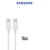 A white Samsung USB-C to USB-C cable is shown against a white background, with the Samsung logo at the top and the length '1m' indicated. Produktbild-Vorschau