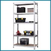 A metal shelving unit with various items stored on its shelves. Podgląd zdjęcia produktu