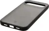 A smoky gray phone case with a black border is shown against a white background. Produktbild-Vorschau