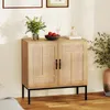 COSTWAY Sideboard Rattan Aufbewahrungsschrank, Boho Buffet Produktbild-Vorschau 9