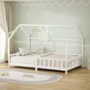 ML-Design Kinderbett 120x200cm mit Rausfallschutz, Dach & Produktbild-Vorschau 8