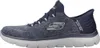 Side view of a blue Skechers Slip-Ins sneaker. Náhled obrázku produktu