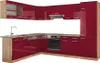 Eckküche Vicco R-Line Rot Hochglanz/Goldkraft Eiche 287 x Produktbild-Vorschau 1