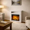 Elektrický krb Sifora 2000 W 80,5 x 30 x 81 cm Biela Náhľad obrázku produktu 3