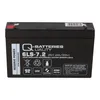 A black rechargeable battery with labels and text. Produktbild-Vorschau