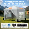 Arvioo Pavillon 3x3m mit Seitenwänden, Pop Up Faltpavillon Produktbild-Vorschau 2