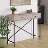 Marckeric - Beistelltisch Titan - Grau - 110x35x85cm Produktbild-Vorschau 2