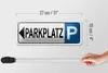 Blechschild Parkplatz links, 27x10 cm, Blechschilder Auto Produktbild-Vorschau 6