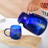 Karaffe,Glaskaraffe Glaskanne mit Deckel Glas Transparent Produktbild-Vorschau 2