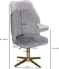 A size chart for a chair, showing various dimensions. Voir les images du produit