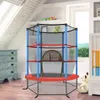 Trampoline de jardin COSTWAY Ø165cm avec filet de sécurité, Voir les images du produit 1