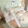 MODFU Etagenbett Kinderbett 90x200cm mit Stauraumtreppe und Produktbild-Vorschau 4