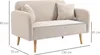 Sofa dwuosobowa HOMCOM z 2 poduszkami dekoracyjnymi, mała Podgląd zdjęcia produktu 3