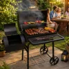 Smoker Grill Holzkohlegrill BBQ Grillwagen Räuchergrill Produktbild-Vorschau 7