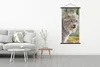 MuchoWow® Textilposter Luchs - Wald - Grau 90x180 cm mit Produktbild-Vorschau 3