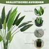 HOMCOM Künstliche Paradiesvogel groß 110cm Kunstpflanze mit Produktbild-Vorschau 4