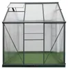Westmann Aluminium Kas Flora 66, antraciet, 192x192x202 cm Productafbeelding-voorbeeld 4