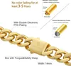 Panzerkette Herren 14mm Gold Cuban Link Chain 66cm Hip Hop Produktbild-Vorschau 3