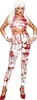 Blutige Leggings für Damen Halloween-Accessoire weiss-rot - Produktbild-Vorschau 2