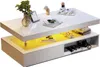 OKWISH Table Basse - Rectangulaire LED avec 2 Tiroirs et 2 Voir les images du produit 10