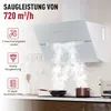 LEVIVO A+++ Kopffreie Dunstabzugshaube 60cm Umluft & Abluft Produktbild-Vorschau 2