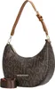 A brown Valentino Bags Beuteltasche Regina handbag with a repeating logo pattern. Produktbild-Vorschau