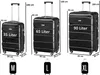 Set de valises Zelsius 3 pièces, noir, valise de voyage en Voir les images du produit 2