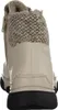The back view of a beige high-top sneaker boot with a knitted cuff and a black sole. Anteprima dell’immagine prodotto
