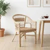 vidaXL Stapelstuhl Rattan Natur 60 x 60 x 81 cm Produktbild-Vorschau 3