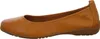 A side view of a single brown leather ballerina shoe. Anteprima dell’immagine prodotto